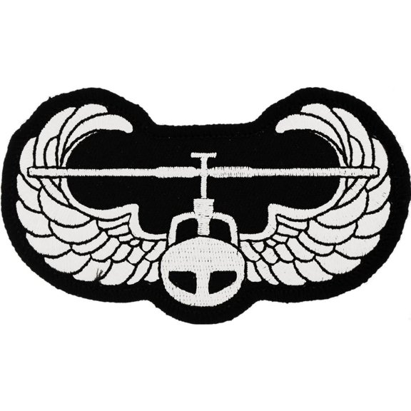 U.S. Army Air Assault School Patch Black & White 3"