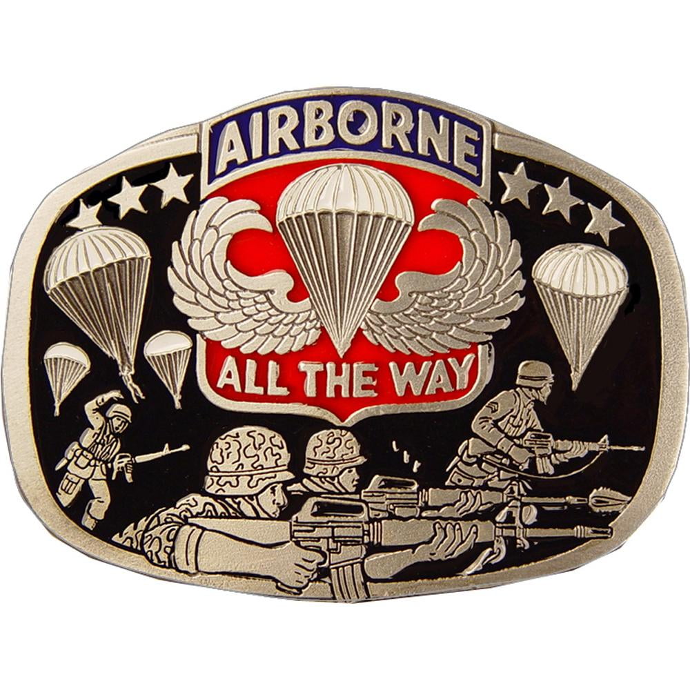 W34相当！US Army Airborne All The Way Belt U.S. Army Airborne All The Way Belt Buckle Enamel - Walmart.com