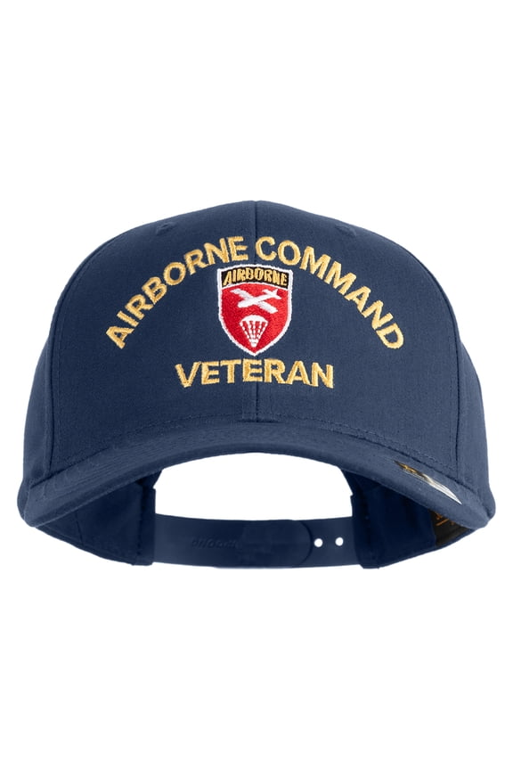 U.S. Army Airborne Command Embroidered Retro Cotton Blend Snapback Cap - Navy OSFM