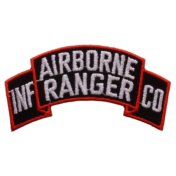 U.S. Army Airborne Ranger Patch Black & White 4"