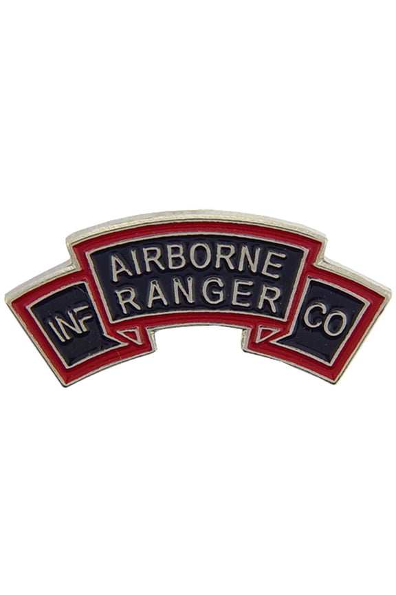 U.S. Army, Airborne Ranger Tab - Officially Licensed Originals, Enamel Emblem Pin - 1 Inch