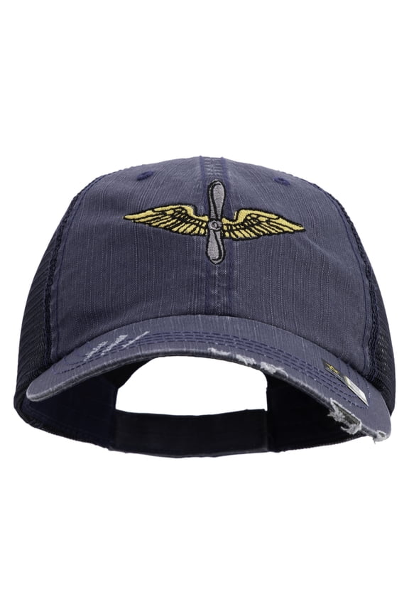 U.S. Army Aviation Embroidered Low Profile Special Cotton Mesh Cap - Navy OSFM