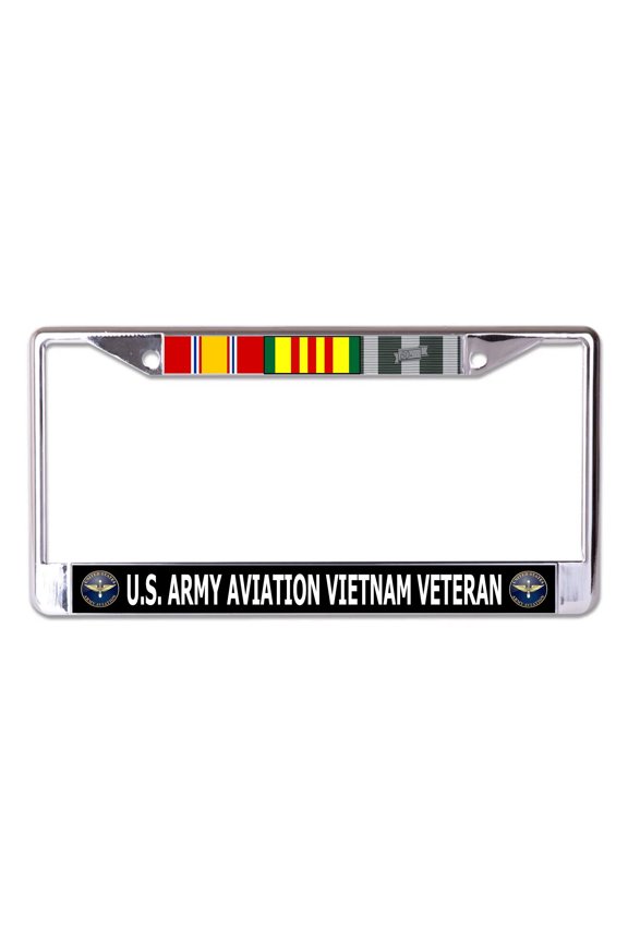 U.S. Army Aviation Vietnam Veteran Chrome License Plate Frame