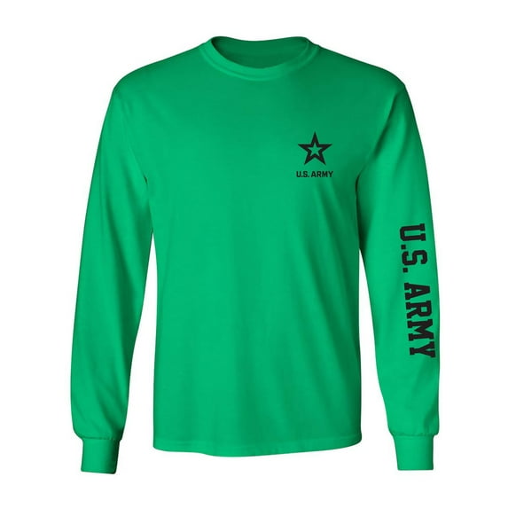 U.S. Army Black Sleeve Print Adult Long Sleeve T-shirt