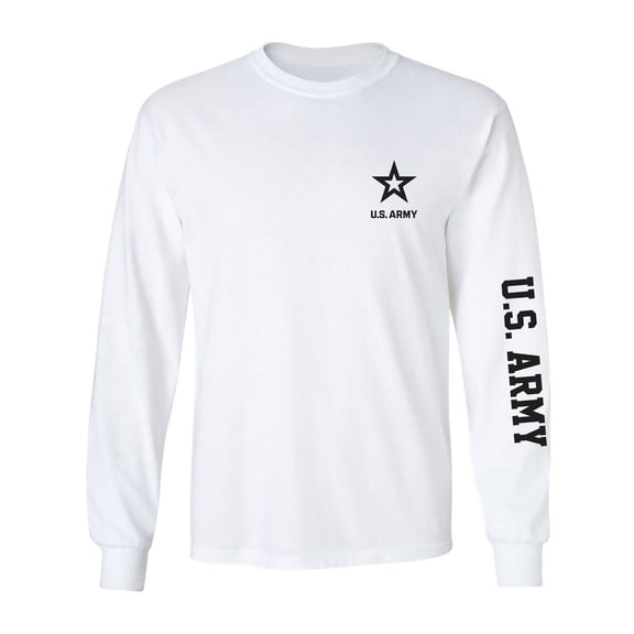U.S. Army Black Sleeve Print Adult Long Sleeve T-shirt