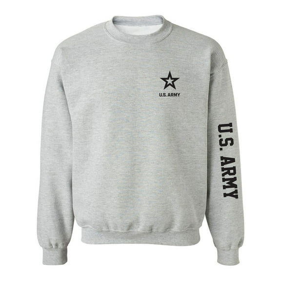 U.S. Army Black Sleeve Print Crewneck Sweatshirt