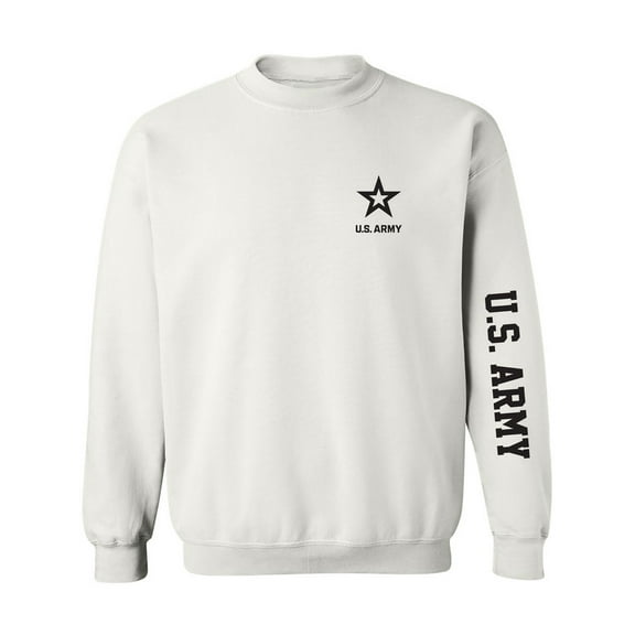 U.S. Army Black Sleeve Print Crewneck Sweatshirt