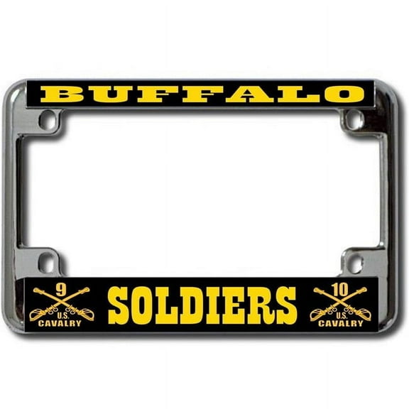 U.S. Army Buffalo Soldiers Chrome Motorcycle License Plate Frame