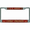thumbnail image 1 of U.S. Army Combat Engineer Chrome License Plate Frame, 1 of 1
