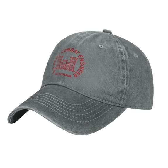 U S Army Combat Engineer Veteran Baseball Cap Vintage Washed Distressed Cap Golf Dad Hat for Men Women