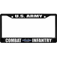 thumbnail image 1 of U.S. Army Combat Infantry Black License Plate Frame, 1 of 1