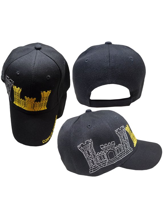 U.S. Army Corps of Engineer Black Shadow Embroidered Cap Hat CAP613 (TOPW)