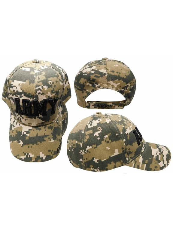 U.S. Army Digital Camo Camouflage Letters Cap Baseball Embroidered CAP601DC Hat