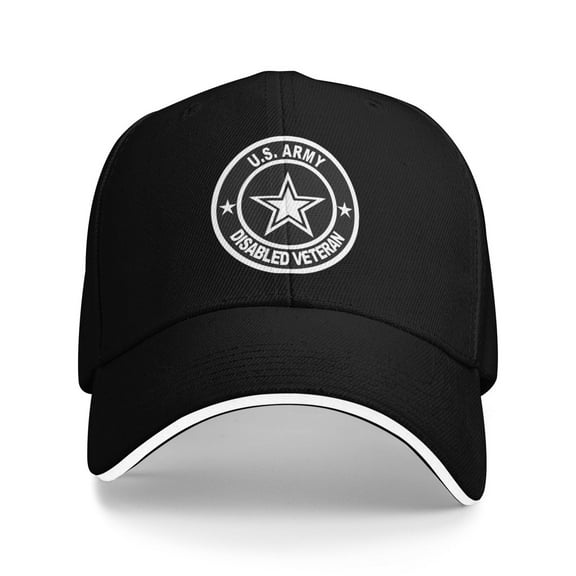 U.S. Army Disabled Veteran Unisex Sandwich Cap Classic Baseball Capunisex Adjustable Casquette Dad Hat