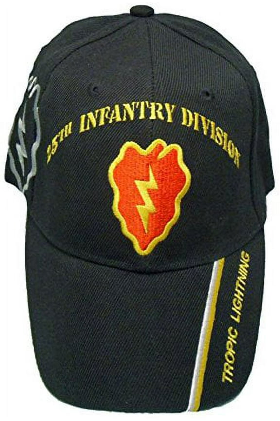 U.S. Army Division and Brigade Baseball Caps Quality Embroidered Hats (25th Infantry Division Tropic Lightning)
