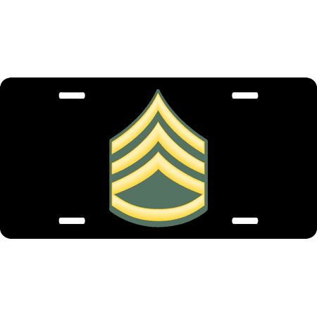 U.S. Army E-6 Staff Sergeant License Plate