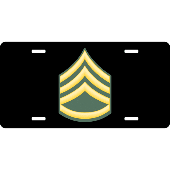 U.S. Army E-6 Staff Sergeant License Plate