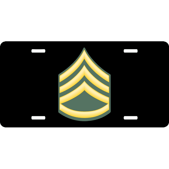 U.S. Army E-6 Staff Sergeant License Plate