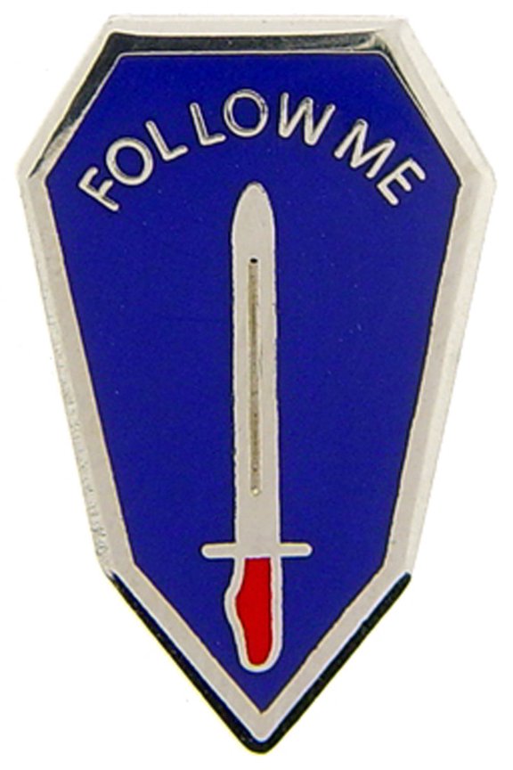 U.S. Army, Follow Me Infantry School - Officially Licensed Originals, Enamel Lapel Pin - 1"