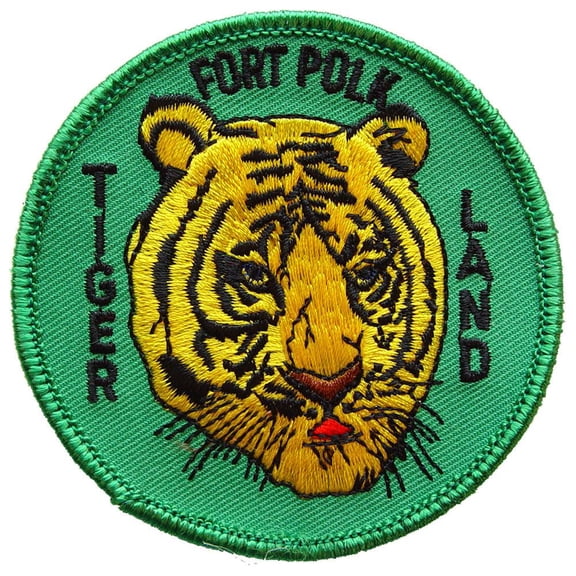 U.S. Army Fort Polk Tiger Land Patch Green & Yellow 3"