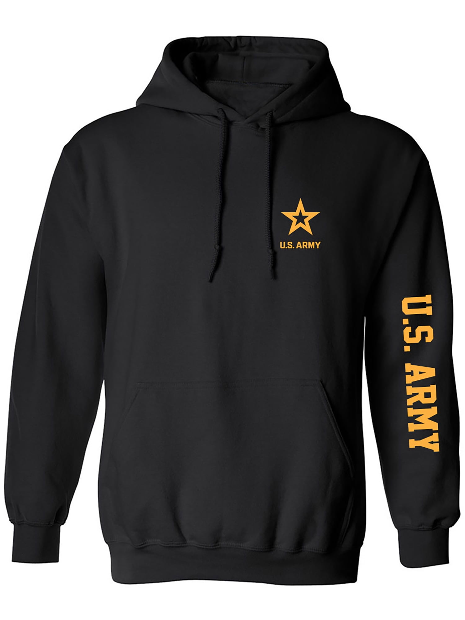 U.S. Army Gold Sleeve Print Adult Hooded Sweatshirt