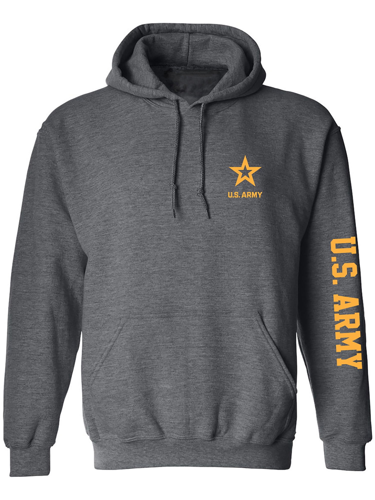 U.S. Army Gold Sleeve Print Adult Hooded Sweatshirt