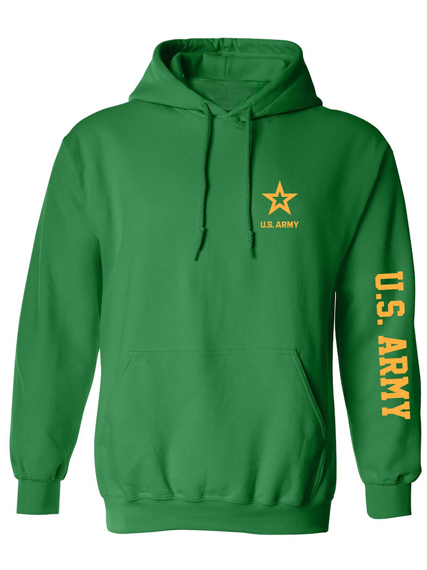 U.S. Army Gold Sleeve Print Adult Hooded Sweatshirt