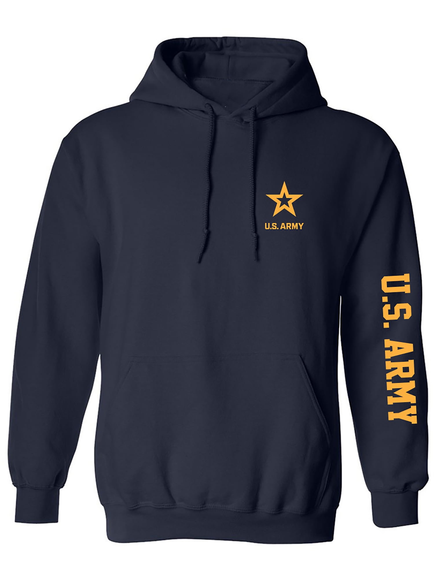 U.S. Army Gold Sleeve Print Adult Hooded Sweatshirt