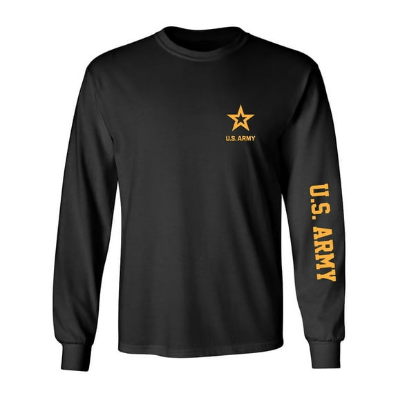 U.S. Army Gold Sleeve Print Adult Long Sleeve T-shirt