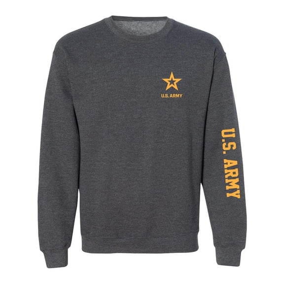 U.S. Army Gold Sleeve Print Crewneck Sweatshirt