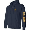 thumbnail image 1 of U.S. Army Gold Sleeve Print Full-Zip Hooded Sweatshirt, 1 of 1