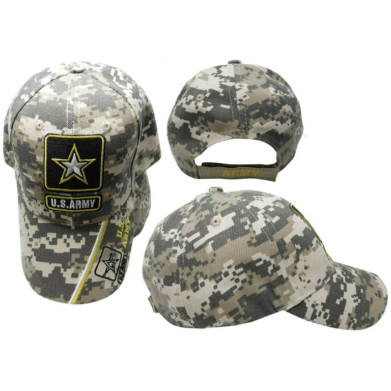 FusionTech U.S. Army Hat / Army Star Digital Camo Baseball Cap, adult Unisex, Size: One Size