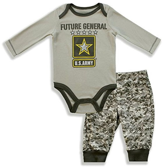 U.S. Army Infant Baby Girls' and Boys' 2-Piece Pants Clothing Set