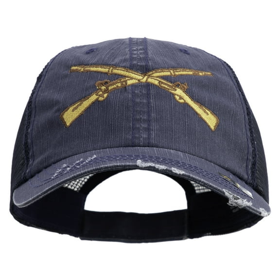 U.S. Army Infantry Embroidered Low Profile Special Cotton Mesh Cap - Navy OSFM