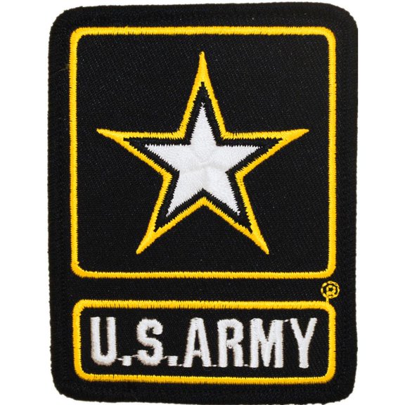 U.S. Army Logo Patch Black & White 3"