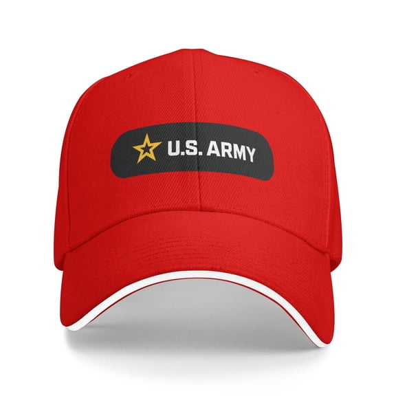U.S. Army Logo Unisex Sandwich Cap Classic Baseball Capunisex Adjustable Casquette Dad Hat