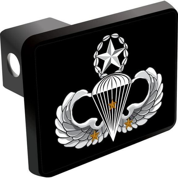 U.S. Army Master 3 Combat Jump Wings Trailer Hitch Cover
