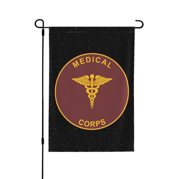 U.S. Army Medical Corps Garden Flag 12.5x18 Inch Double Sided Decorations Outdoor Yard Flags For Outside Lawn Porch Garden Decor