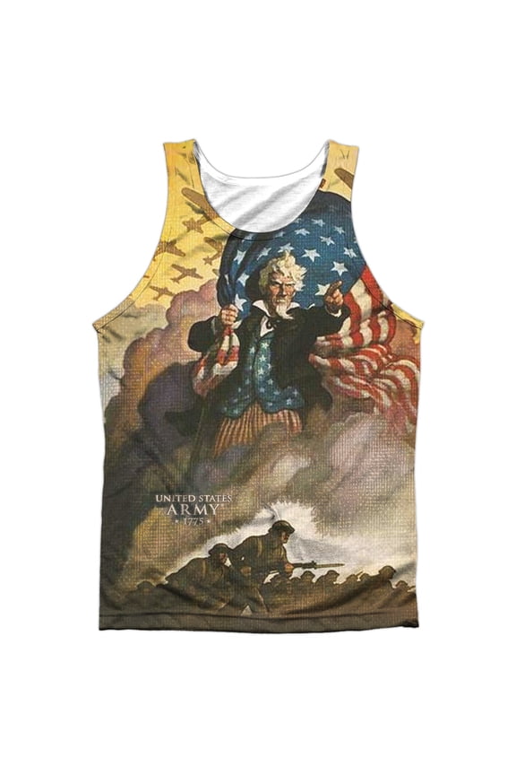 U.S. Army Men's  Vintage Poster Mens Tank White