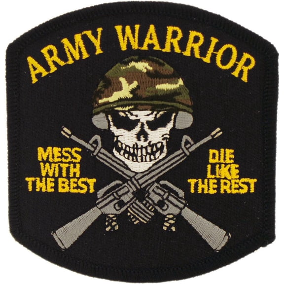 Eagle Emblems PM0365 Patch - Mess with Best Warrior, Black - 3.25 in.