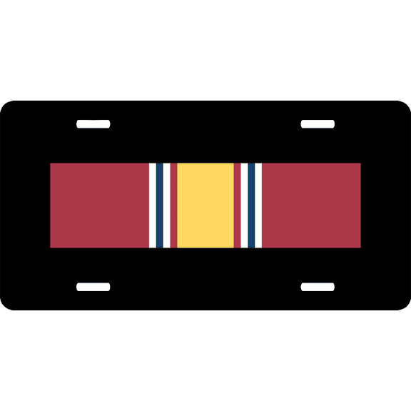 U.S. Army National Defense Service Medal Ribbon License Plate
