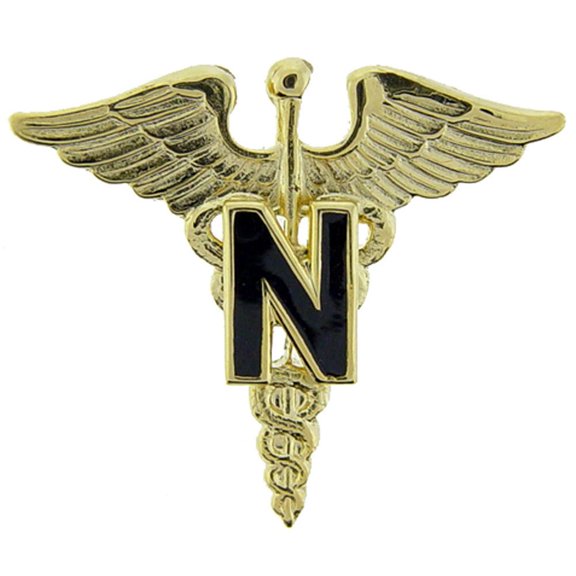 Eagle Emblems P14753 Pin - Medical, Caduceus, Nurse - 1 in.