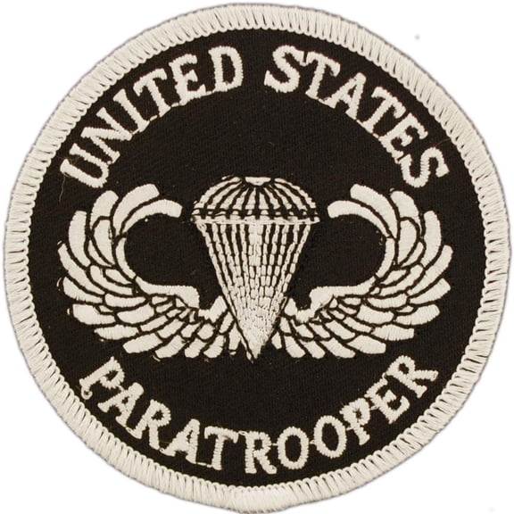 U.S. Army Paratrooper Logo Patch Blue & White 3"