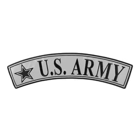 U.S. Army Reflective Top Rocker Patch, Large Size