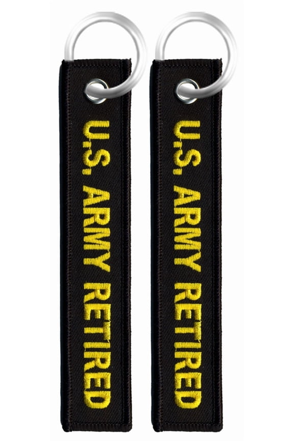 U.S. Army Retired / Embroidered Key Chain Fob
