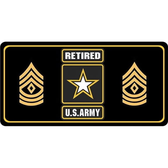 U.S. Army Retired First Sergeant Photo License Plate