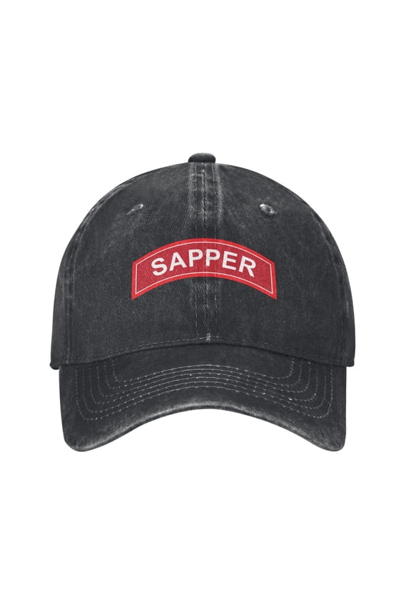 U.S. Army Sapper Unisex Adult Washed Denim Cotton Sport Outdoor Baseball Cap Adjustable Cowboy Baseball Hat