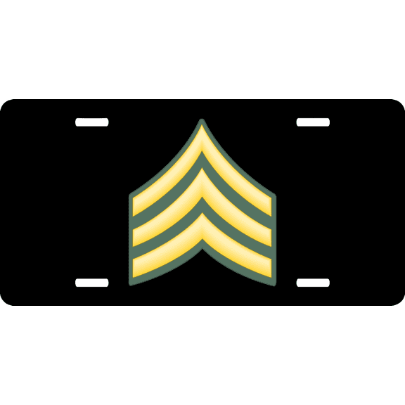 U.S. Army Sergeant E-5 License Plate