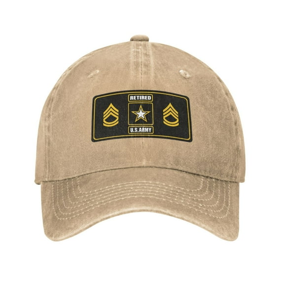 U.S. Army Sergeant First Class Adult Adjustable Classic Washed Casquette Cap Hat Baseball Cap For Man For Woman
