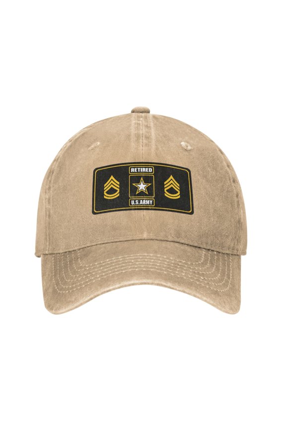 U.S. Army Sergeant First Class Adult Adjustable Classic Washed Casquette Cap Hat Baseball Cap For Man For Woman